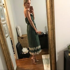 Strapless Ella moss dress